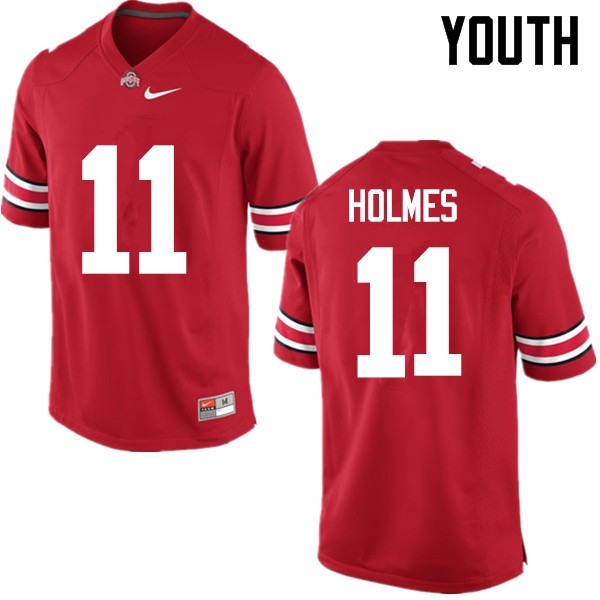 Ohio State Buckeyes #11 Jalyn Holmes Youth Football Jersey Red